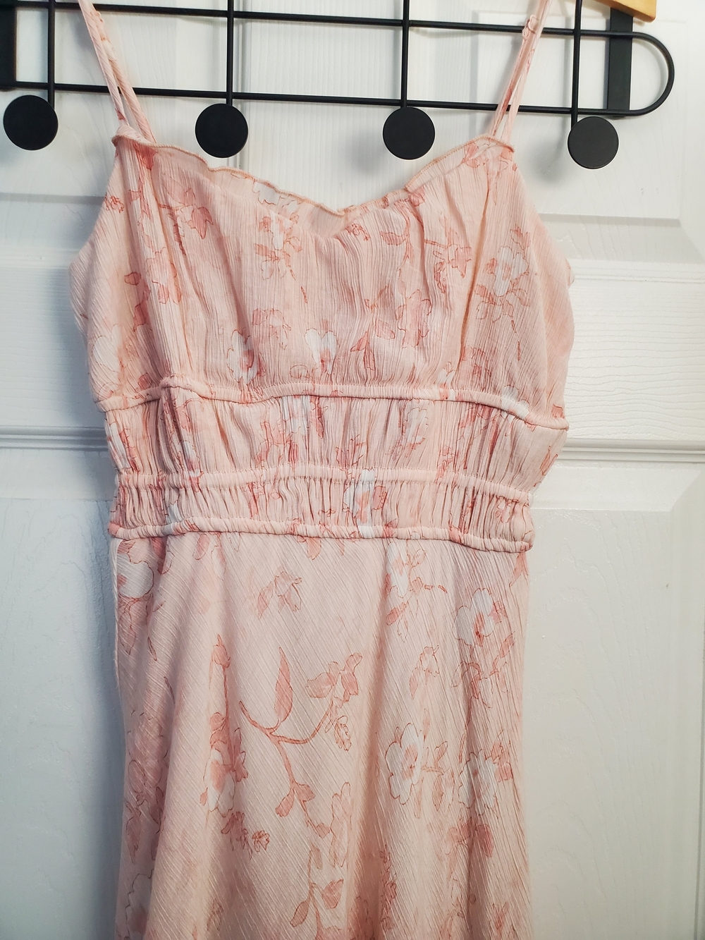 Light Pink Floral Spaghetti Strap Dress